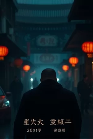 电影《半城烟雨》海报，雨中小巷与撑伞行人
