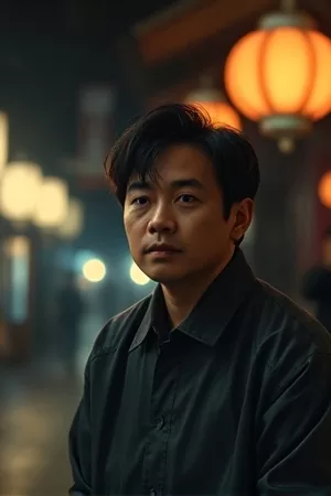 电影《铁皮鼓手》海报，街头铁皮鼓与鼓手侧脸